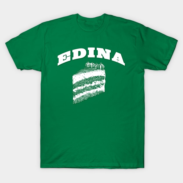 Edina Cake T-Shirt by MindsparkCreative